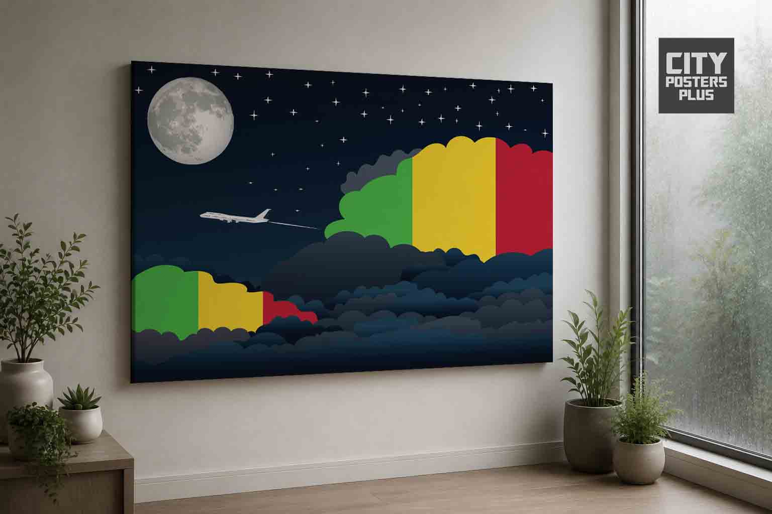Mali Night Clouds Canvas Wrapped | Country & City Wall Art