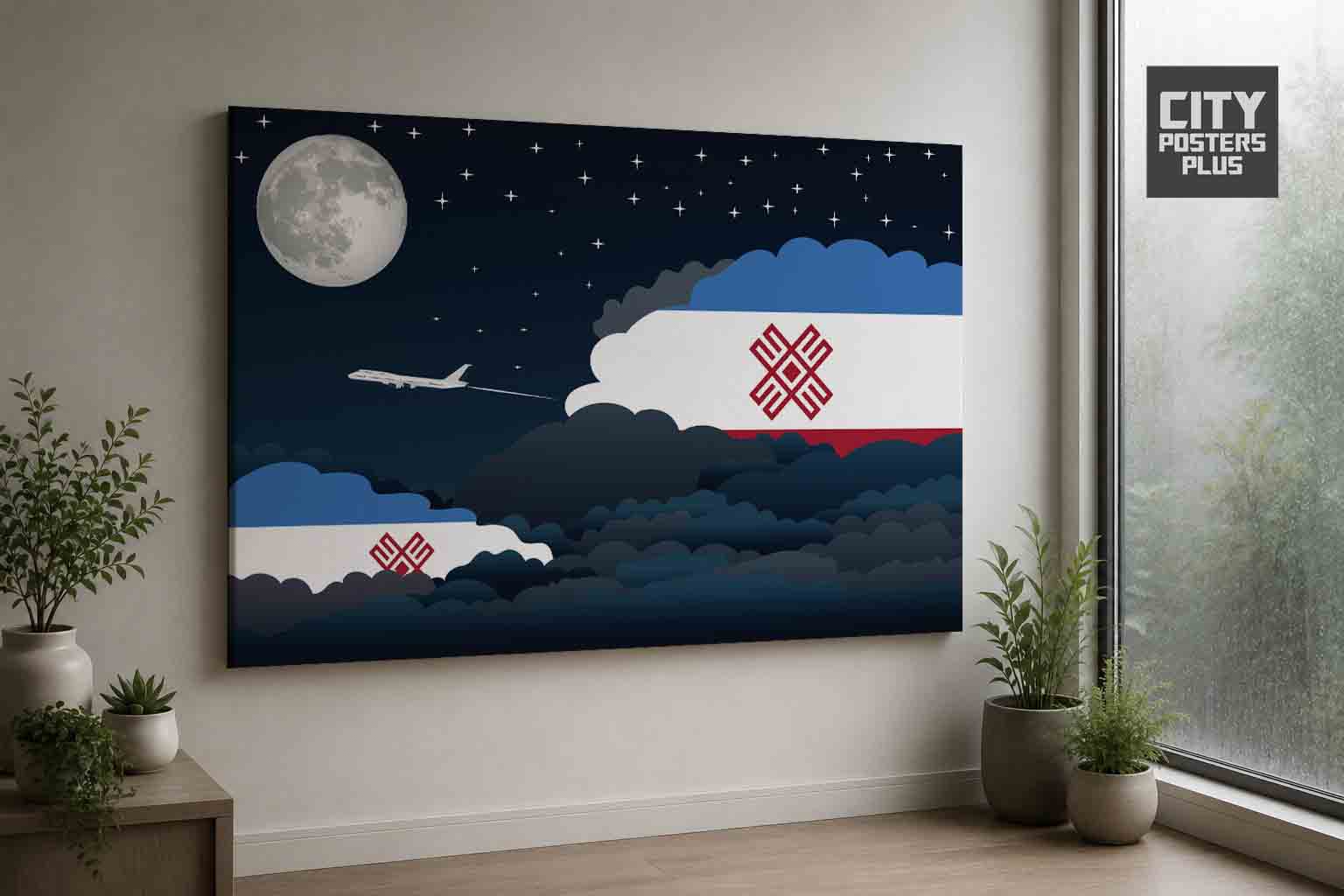 Mari El Night Clouds Canvas Wrapped | Country & City Wall Art
