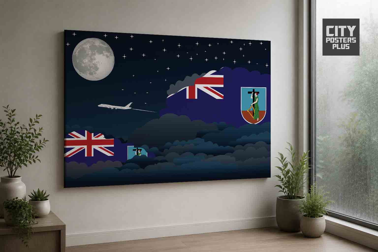 Montserrat Night Clouds Canvas Wrapped | Country & City Wall Art