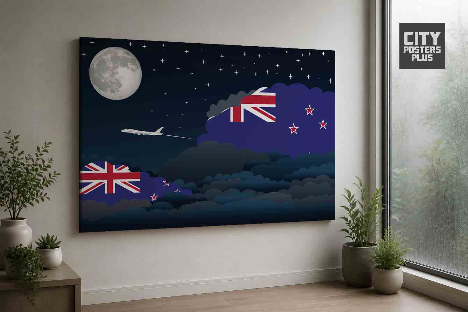 New Zealand Night Clouds Canvas Wrapped | Country & City Wall Art