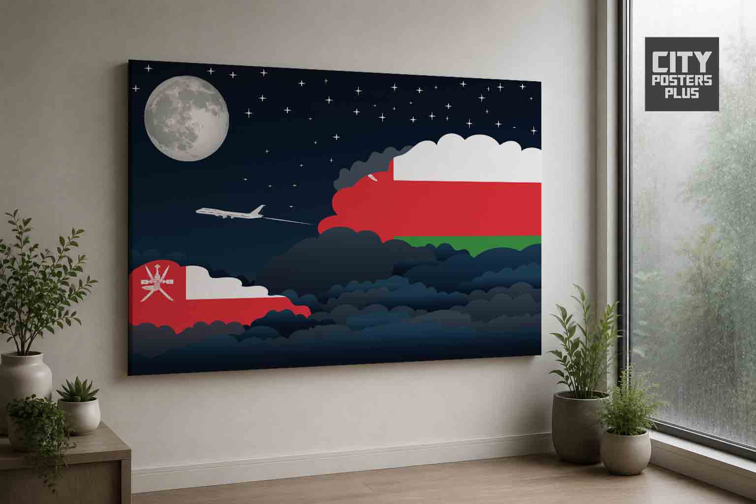 Oman Night Clouds Canvas Wrapped | Country & City Wall Art