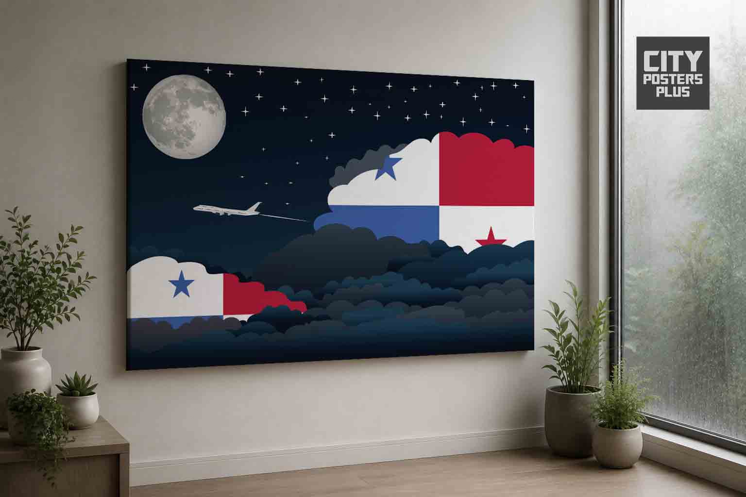 Panama Night Clouds Canvas Wrapped | Country & City Wall Art