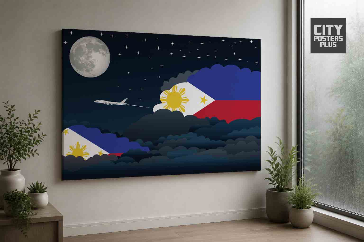 Philippines Night Clouds Canvas Wrapped | Country & City Wall Art