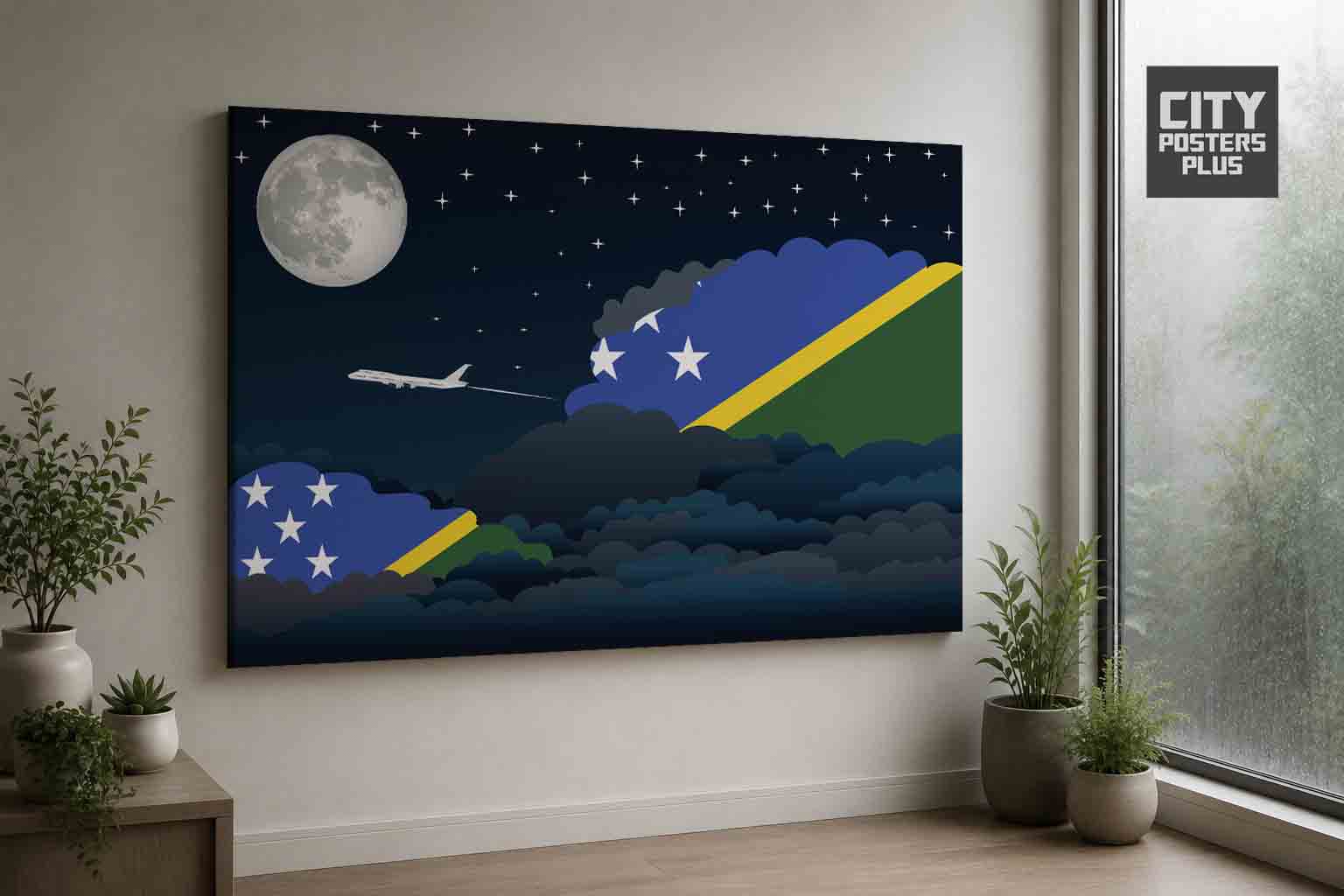 Solomon Islands Night Clouds Canvas Wrapped | Country & City Wall Art