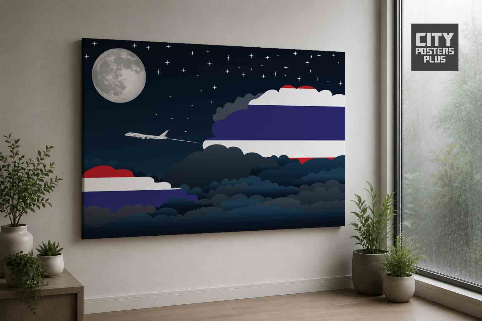 Thailand Night Clouds Canvas Wrapped | Country & City Wall Art
