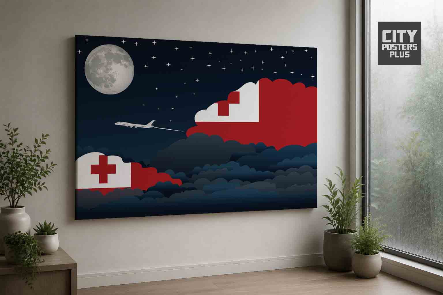 Tonga Night Clouds Canvas Wrapped | Country & City Wall Art