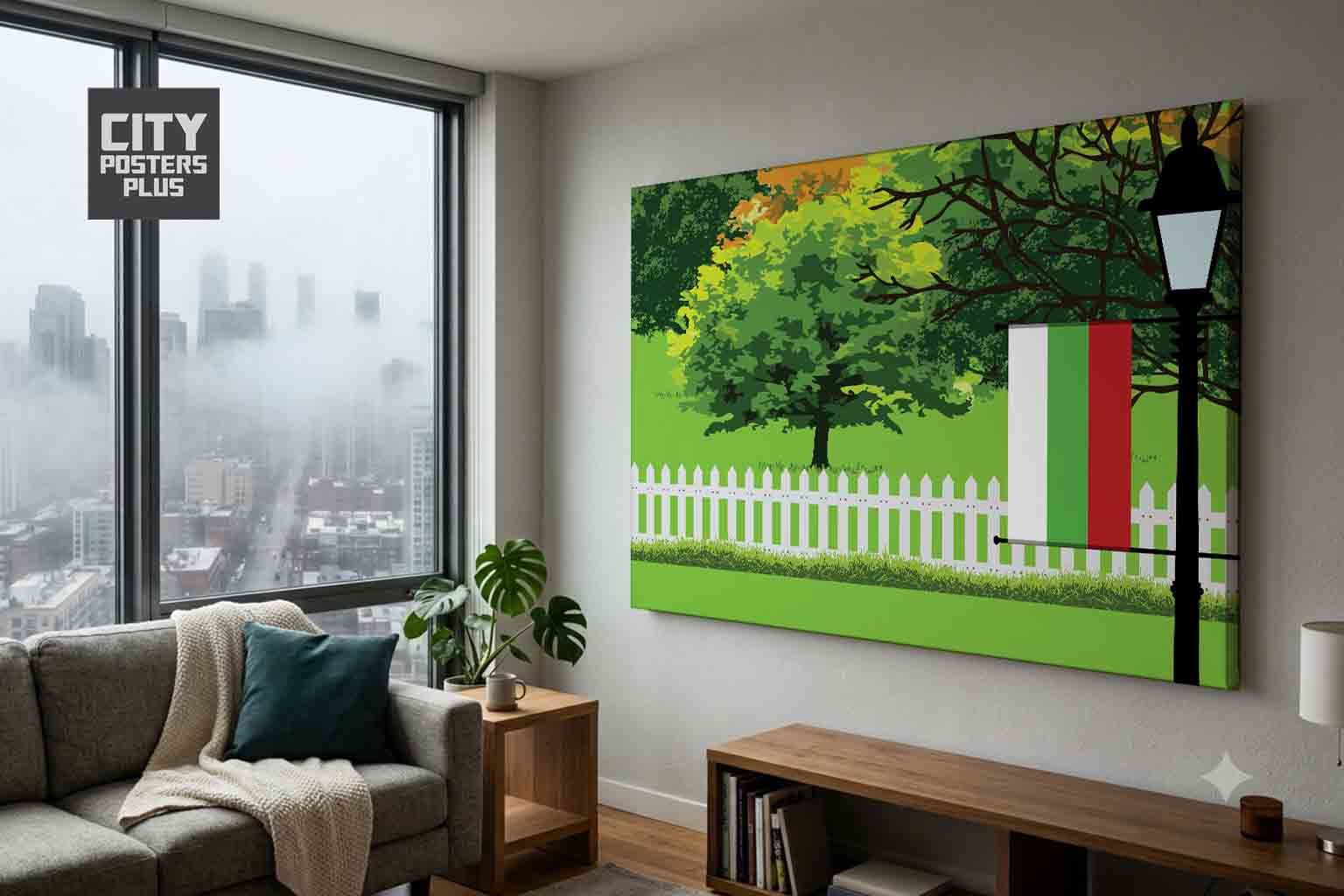 Bulgaria Home Town Trees Landscape Canvas Wrapped Wall Art