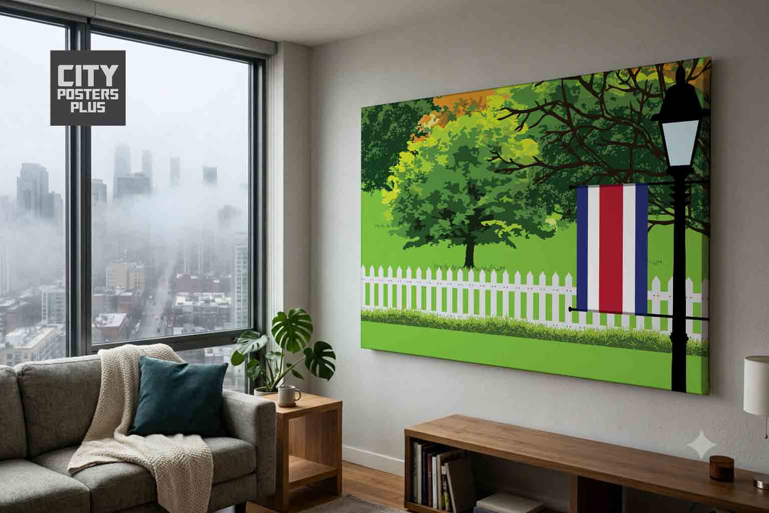 Costa Rica Home Town Trees Landscape Canvas Wrapped Wall Art