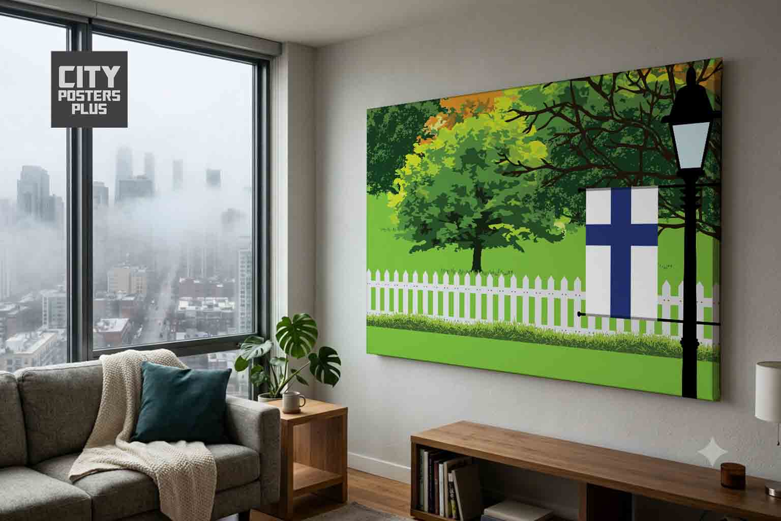 Finland Home Town Trees Landscape Canvas Wrapped Wall Art