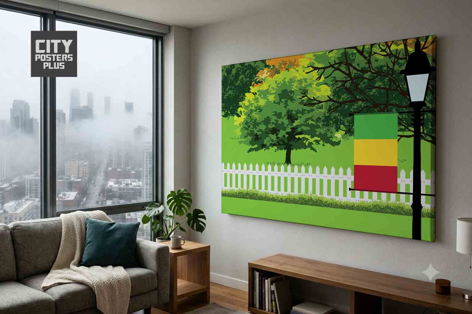 Mali Home Town Trees Landscape Canvas Wrapped Wall Art