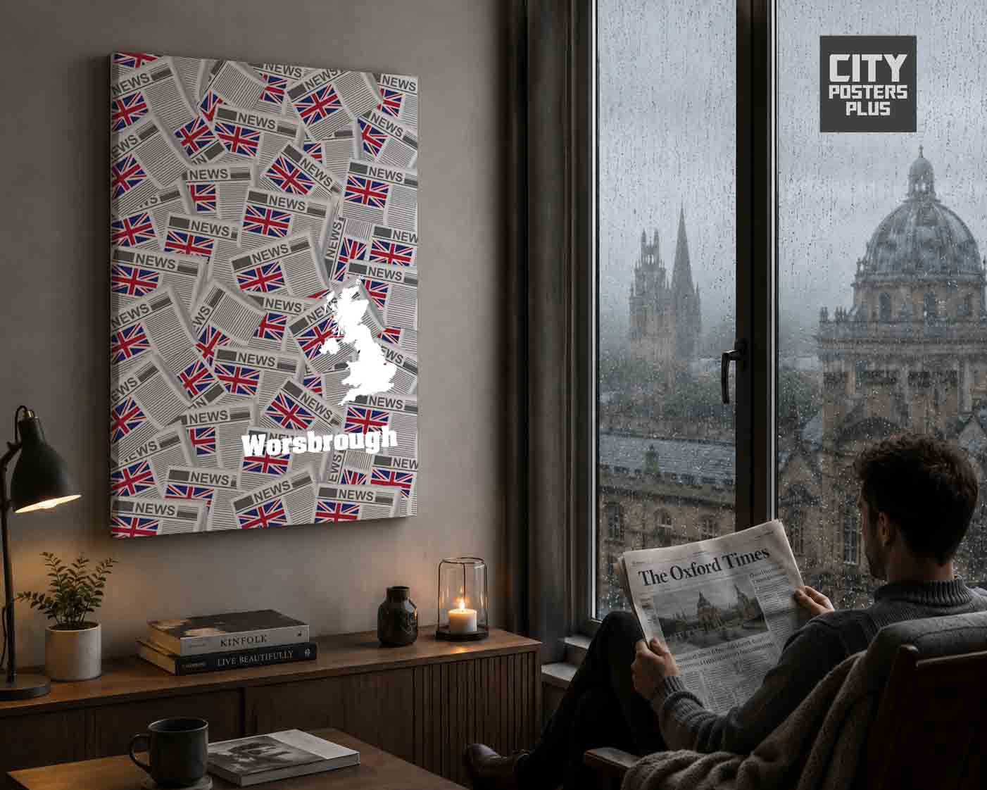 United Kingdom Worsbrough Newspapers Canvas Wrapped Wall Art