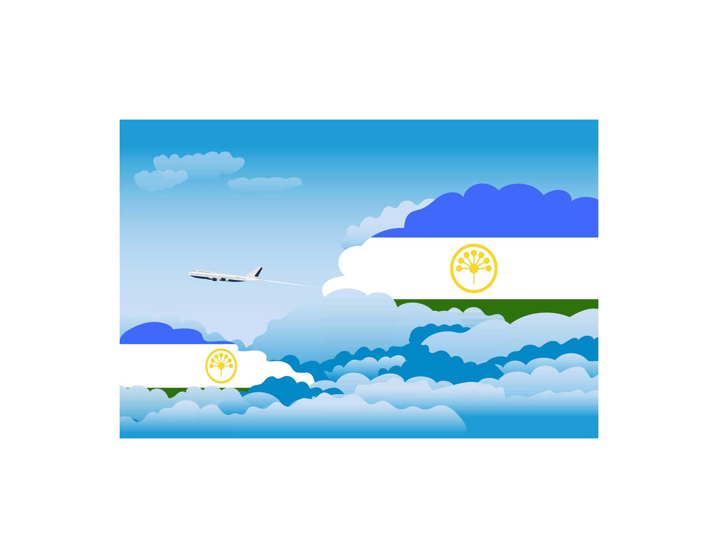 Bashkortostan Day Clouds Canvas Print Framed