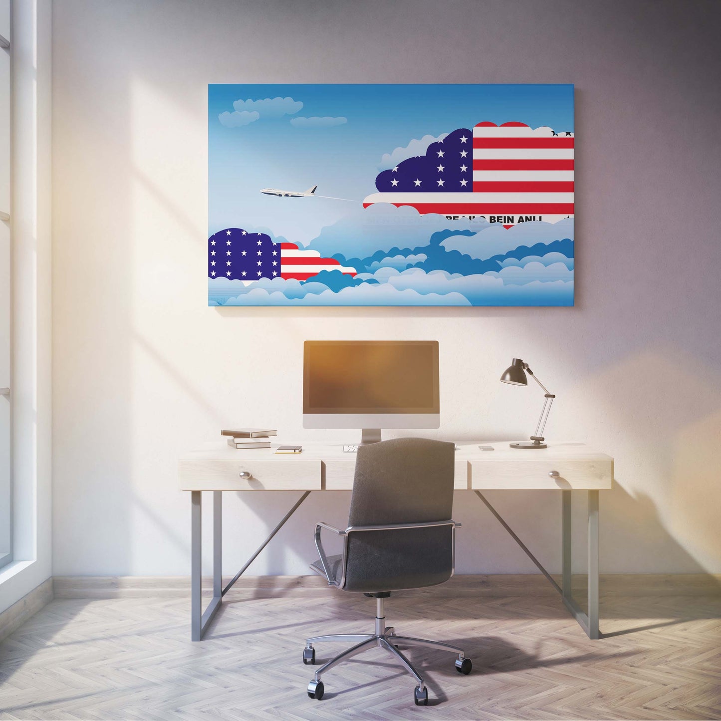 Bikini Atoll Day Clouds Canvas Print Framed