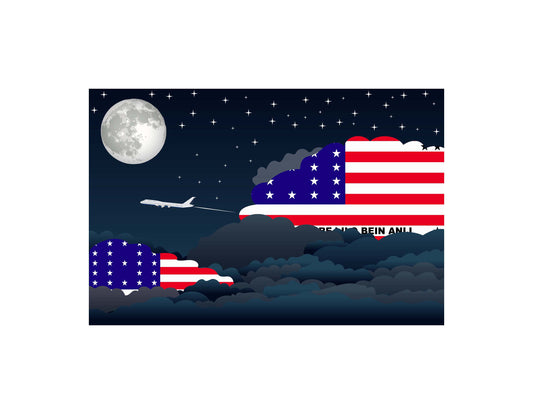 Bikini Atoll Night Clouds Canvas Print Framed