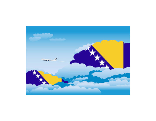 Bosnia and Herzegovina Day Clouds Canvas Print Framed