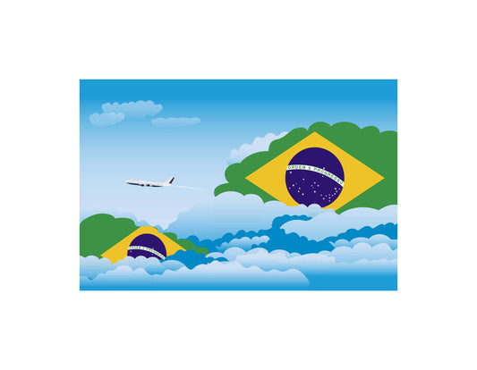 Brazil Day Clouds Canvas Print Framed
