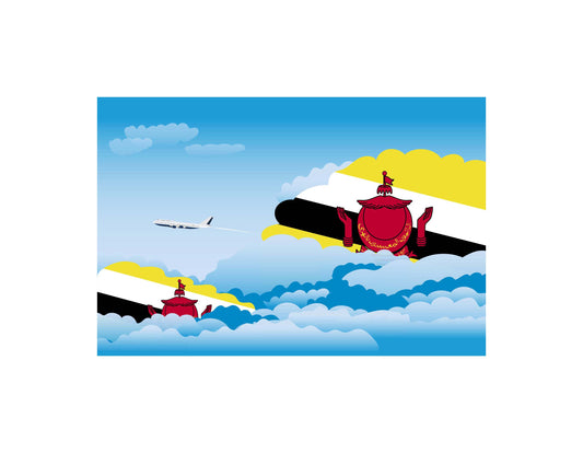 Brunei Day Clouds Canvas Print Framed