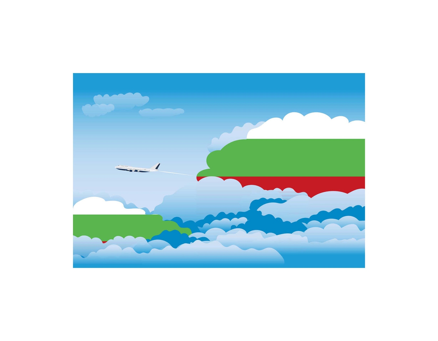 Bulgaria Day Clouds Canvas Print Framed