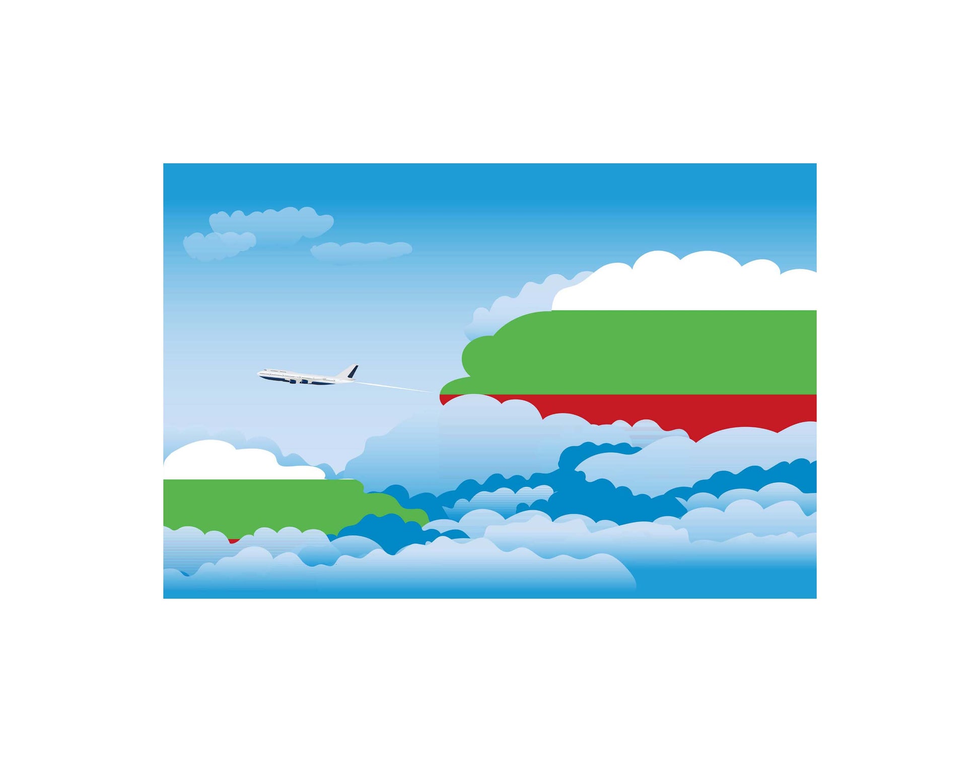 Bulgaria Day Clouds Canvas Print Framed