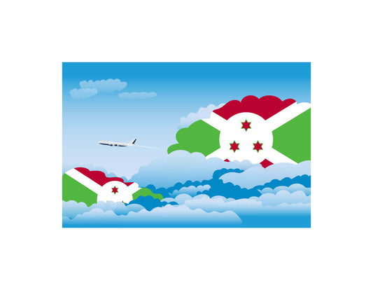 Burundi Day Clouds Canvas Print Framed