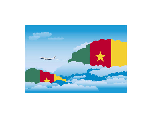 Cameroon Day Clouds Canvas Print Framed