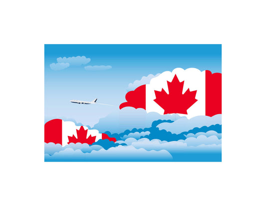 Canada Day Clouds Canvas Print Framed