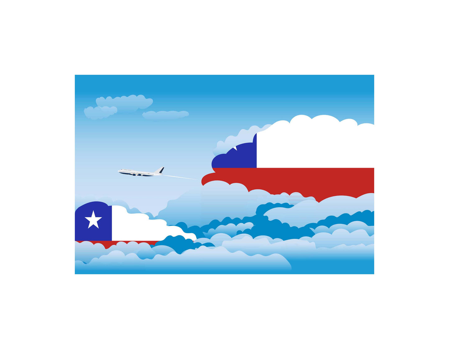 Chile Day Clouds Canvas Print Framed