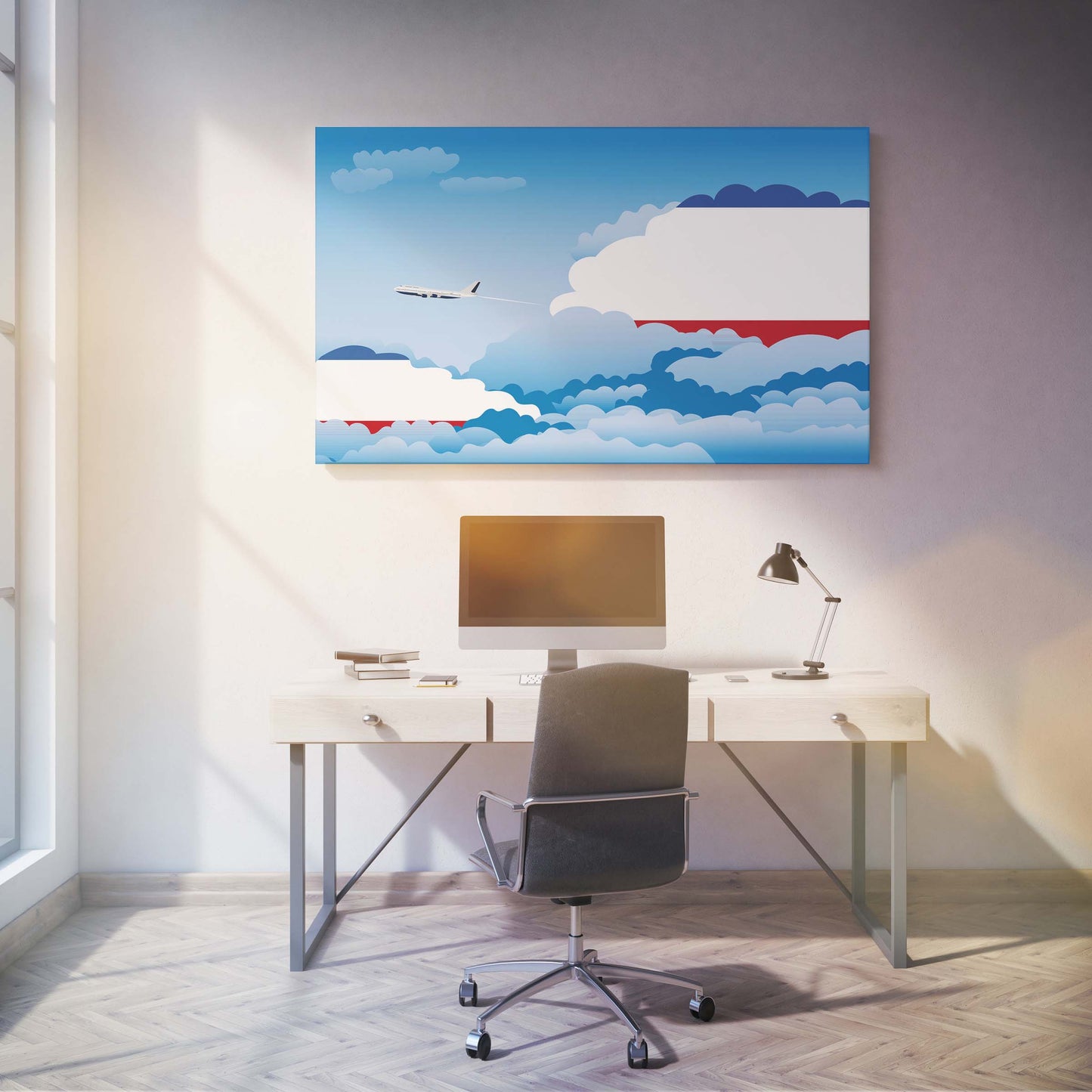 Crimea Day Clouds Canvas Print Framed