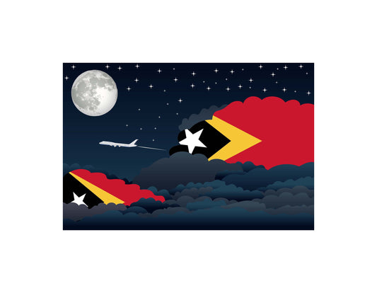 East Timor Night Clouds Canvas Print Framed