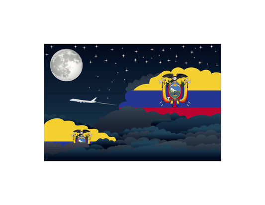 Ecuador Night Clouds Canvas Print Framed