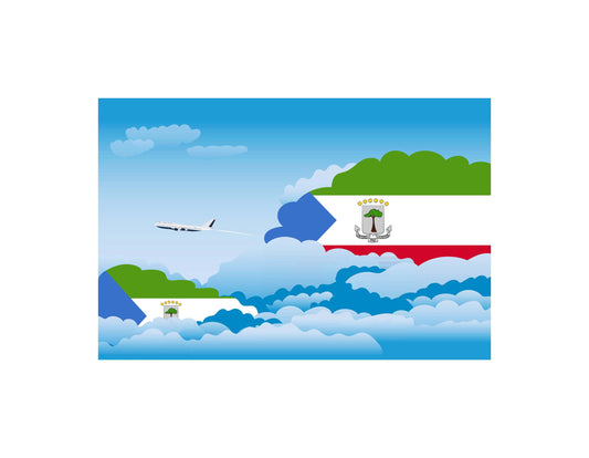 Equatorial Guinea Day Clouds Canvas Print Framed