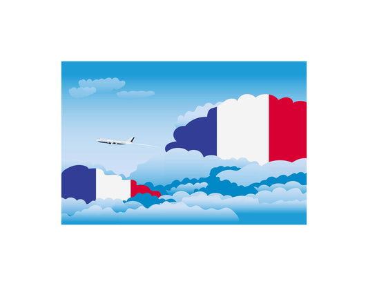 France Day Clouds Canvas Print Framed