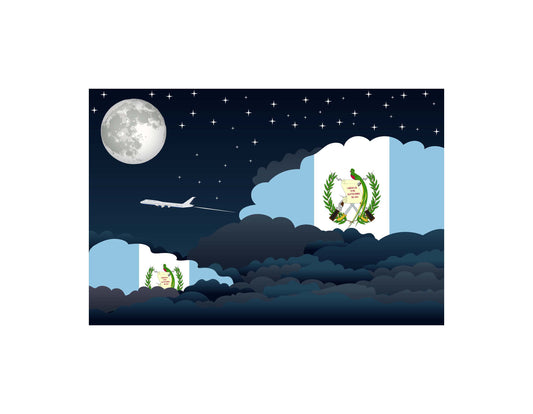 Guatemala Night Clouds Canvas Print Framed