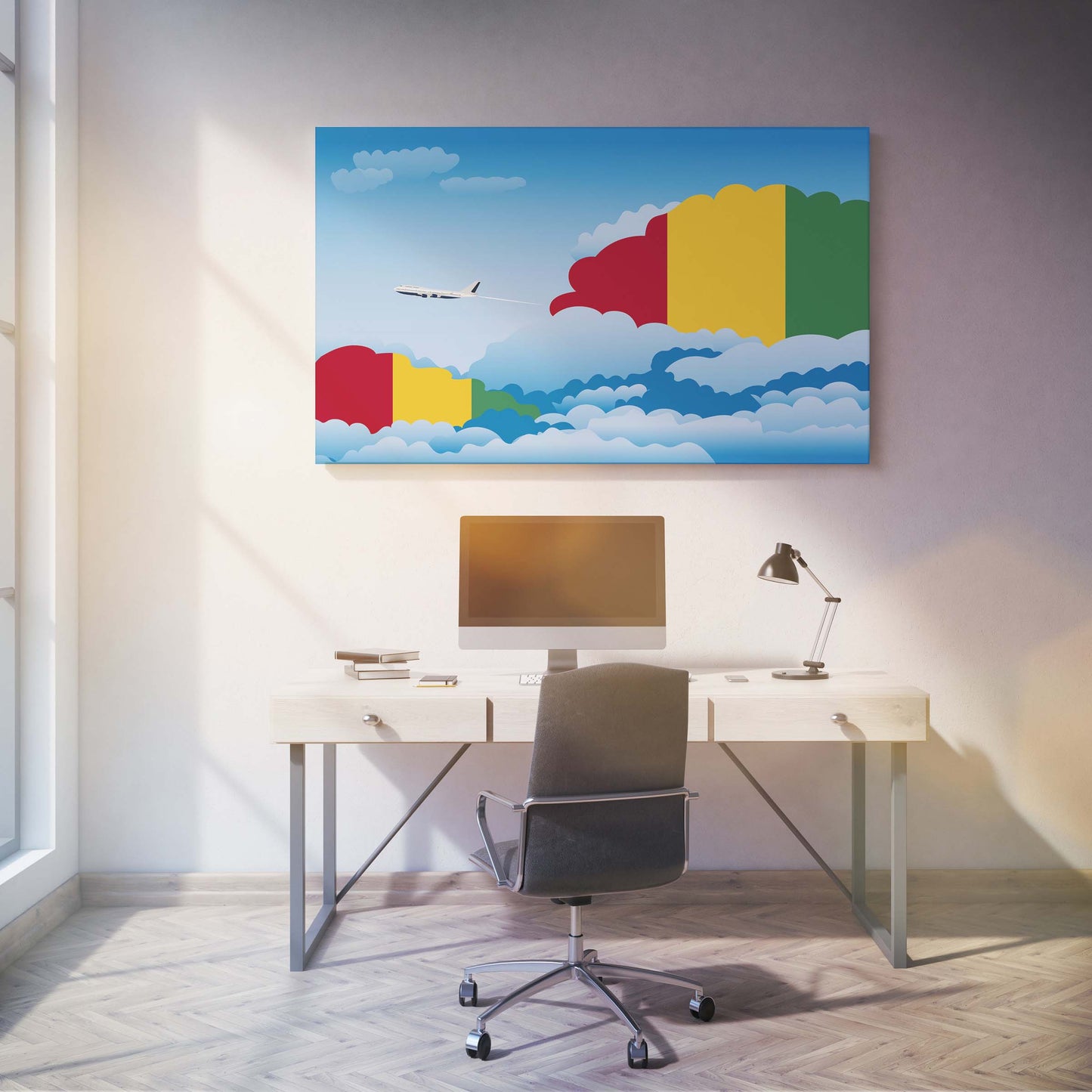 GuineaBissau Day Clouds Canvas Print Framed