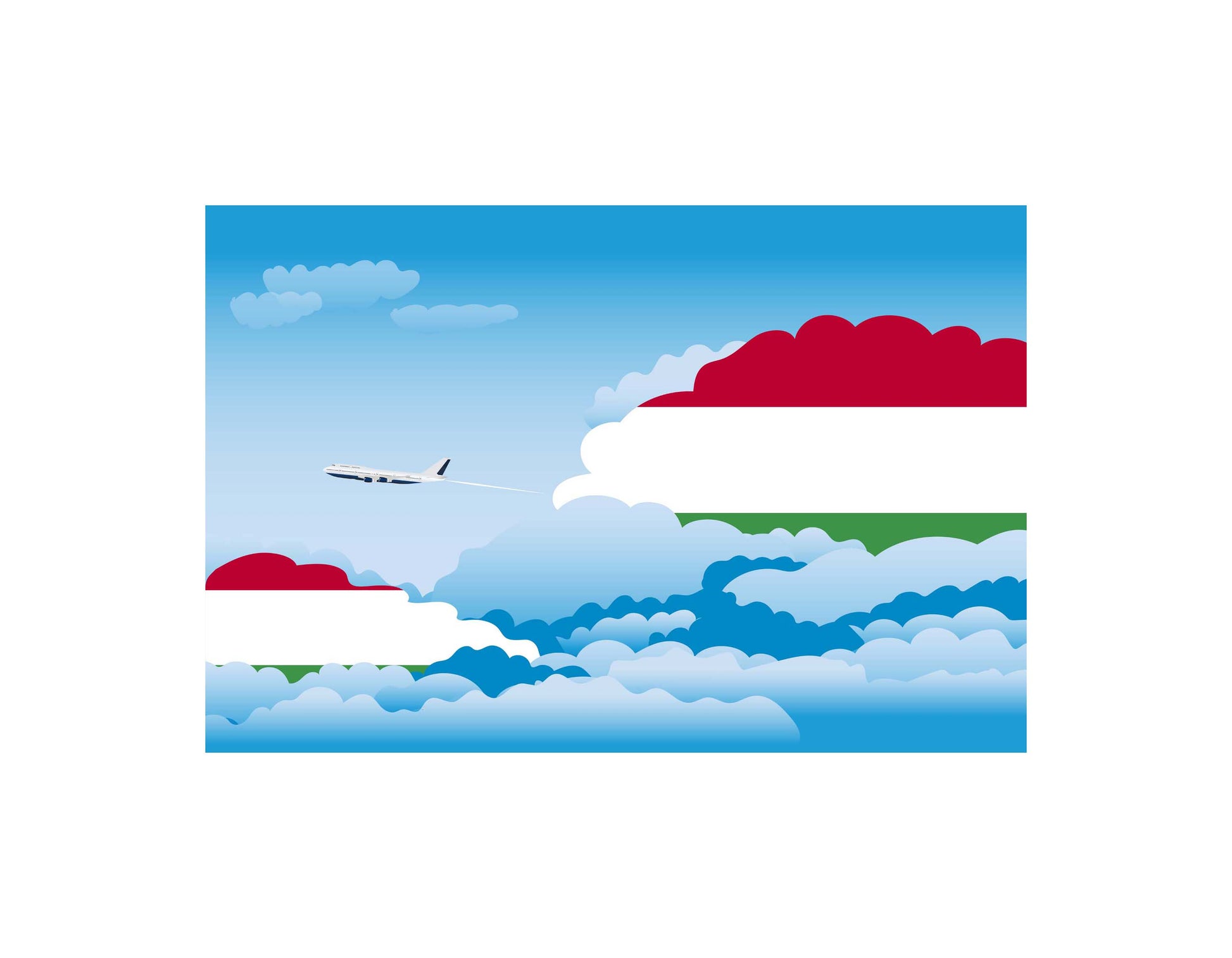 Hungary Day Clouds Canvas Print Framed