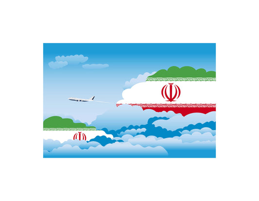 Iran Day Clouds Canvas Print Framed