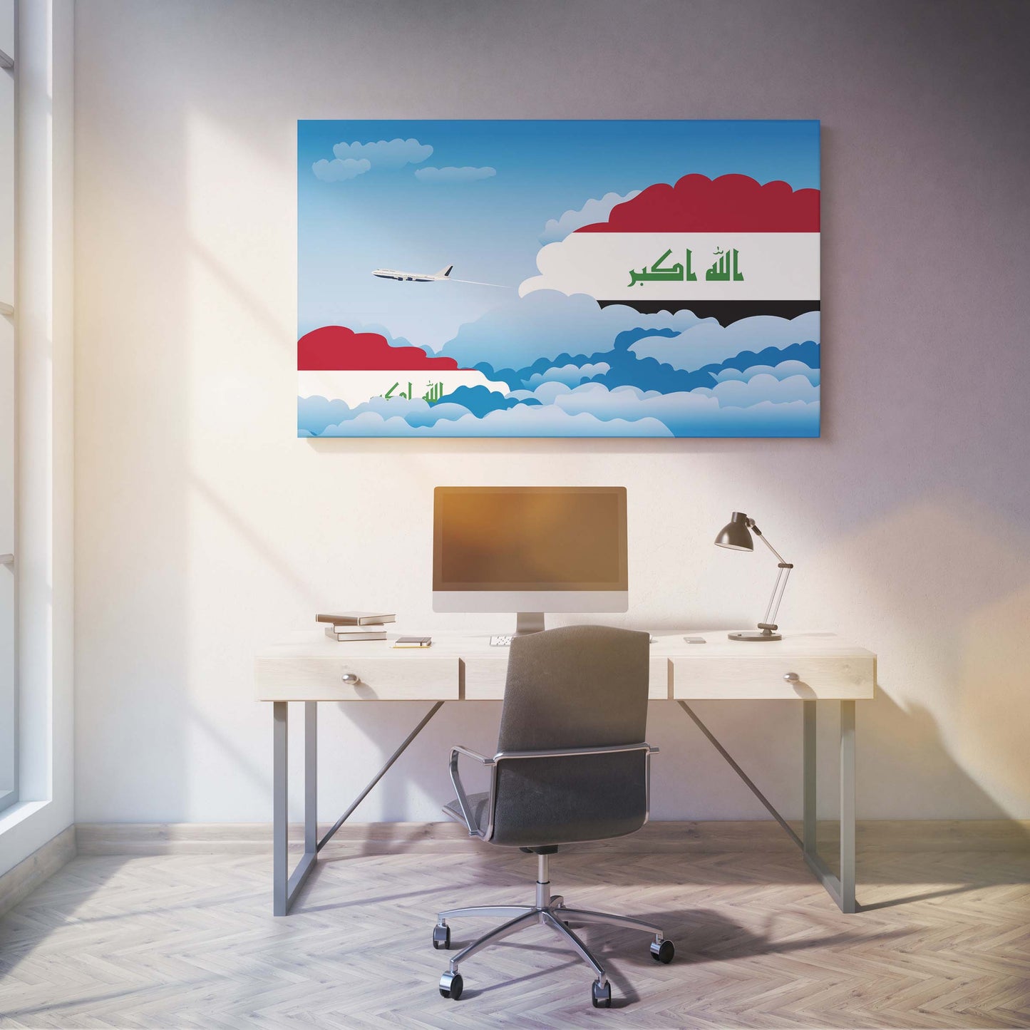Iraq Day Clouds Canvas Print Framed