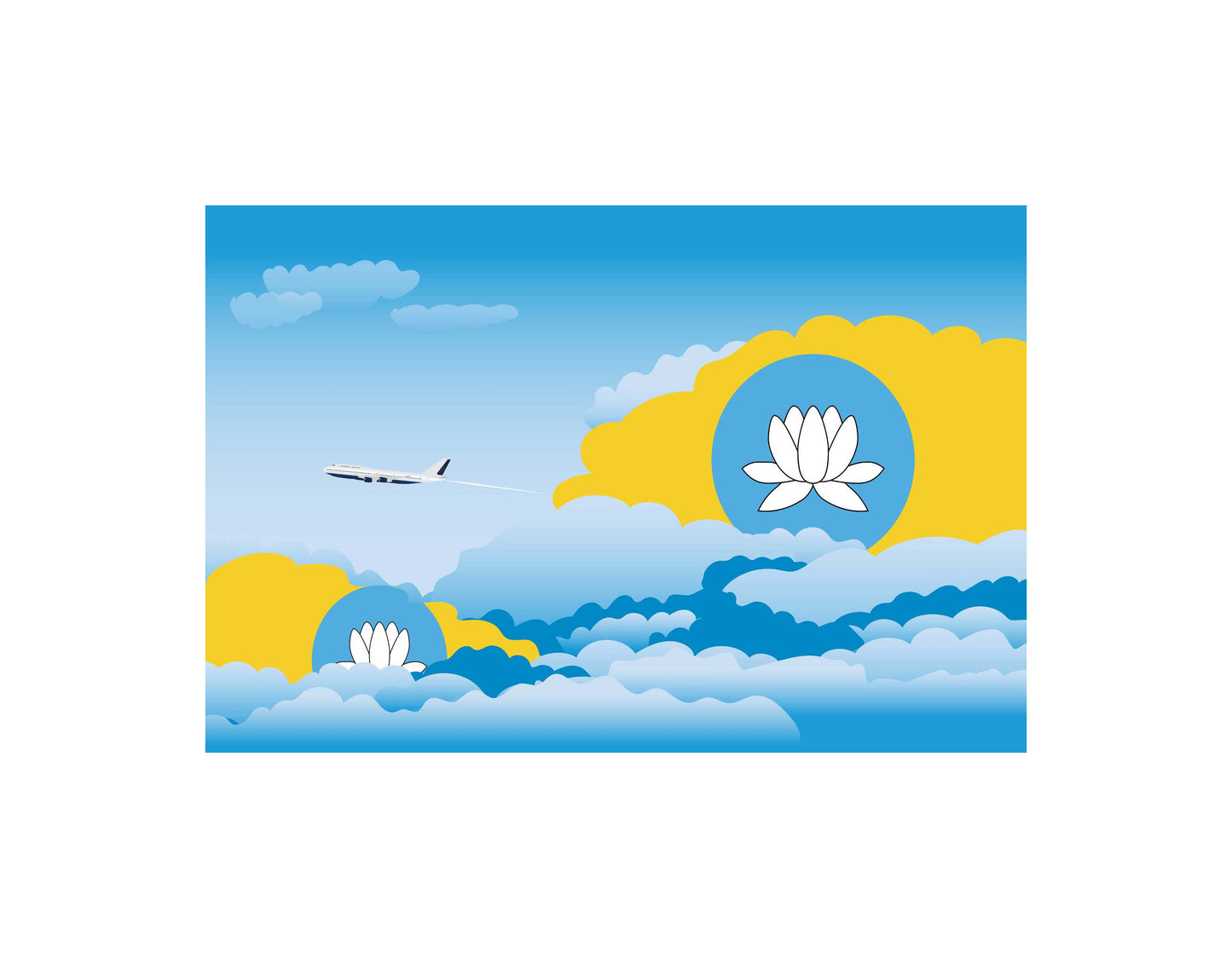 Kalmykia Day Clouds Canvas Print Framed