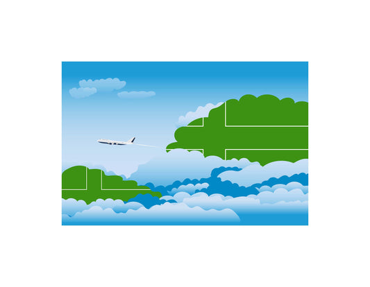 Ladonia Day Clouds Canvas Print Framed