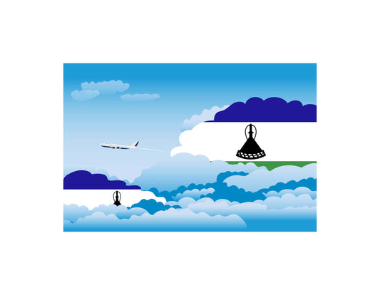 Lesotho Day Clouds Canvas Print Framed