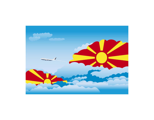 Macedonia Day Clouds Canvas Print Framed