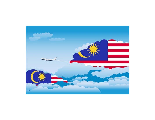 Malaysia Day Clouds Canvas Print Framed