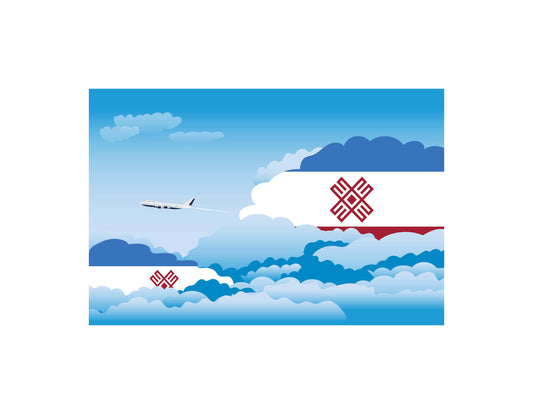 Mari El Day Clouds Canvas Print Framed