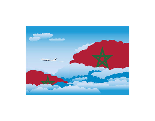 Morocco Day Clouds Canvas Print Framed