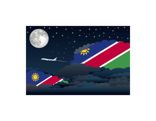 Namibia Night Clouds Canvas Print Framed