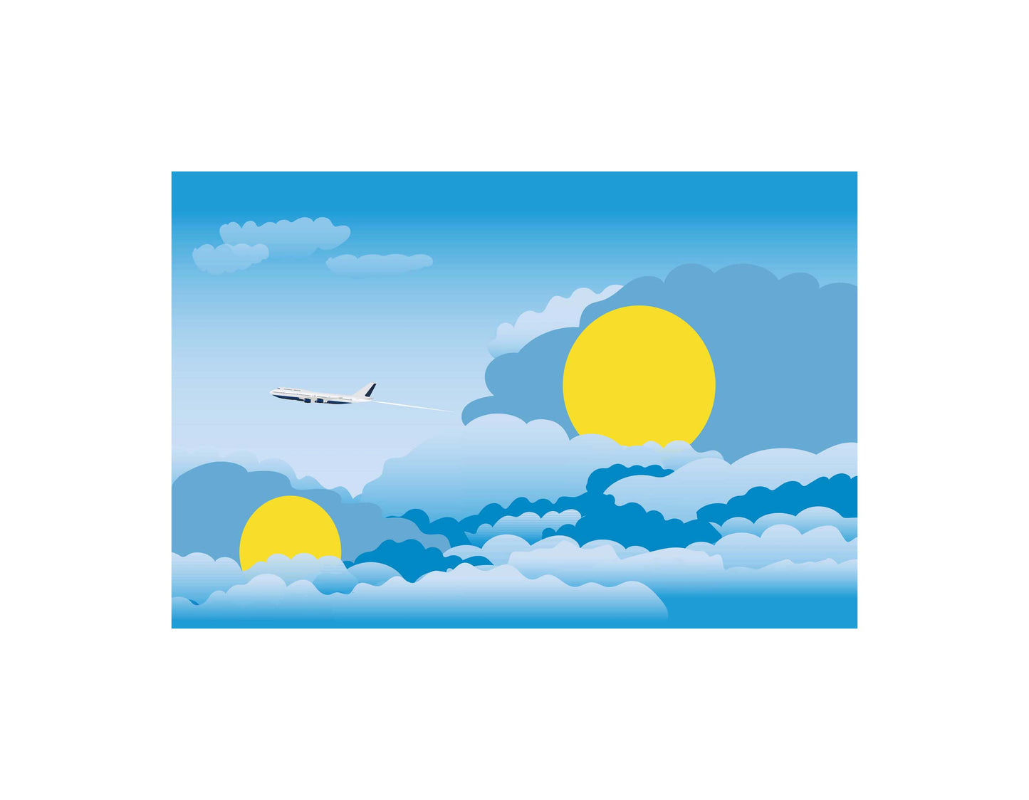 Palau Day Clouds Canvas Print Framed