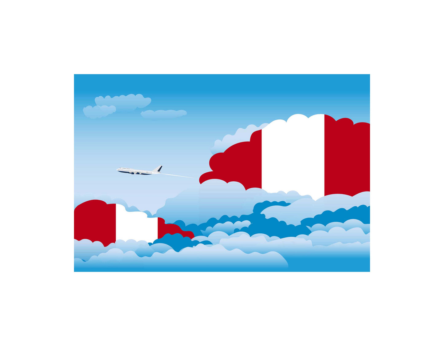 Peru Day Clouds Canvas Print Framed