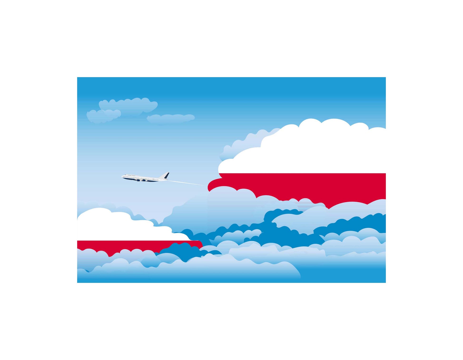 Poland Day Clouds Canvas Print Framed