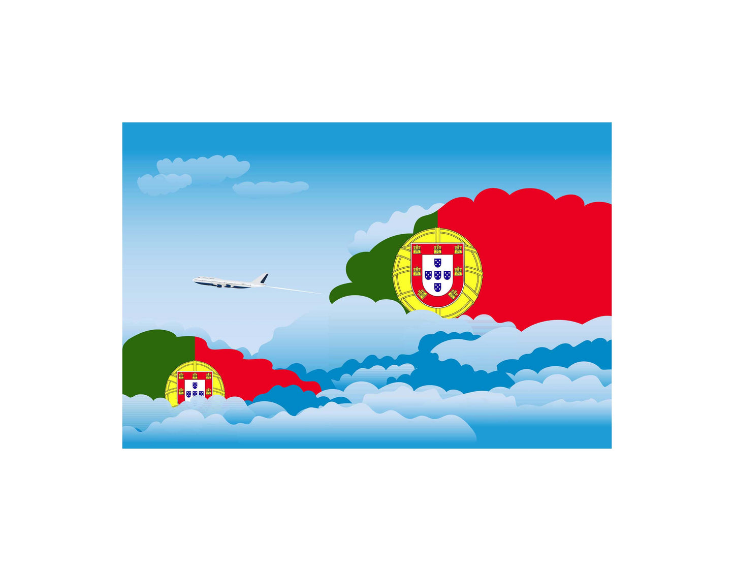 Portugal Day Clouds Canvas Print Framed