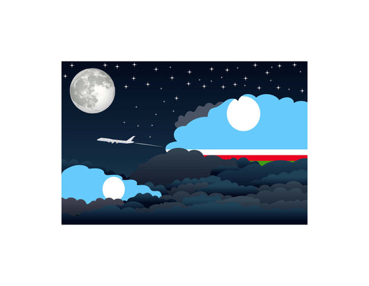 Sakha Republic Night Clouds Canvas Print Framed